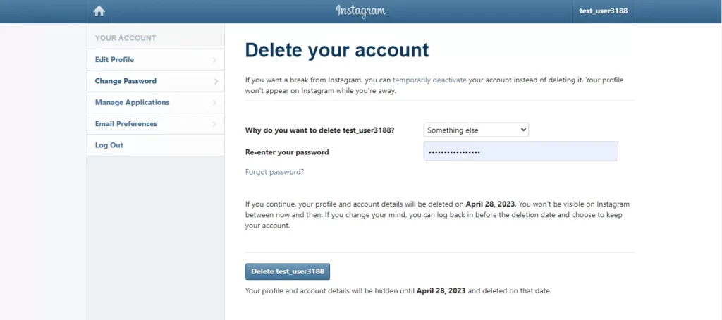 how to delete instagram account Manish Techniz